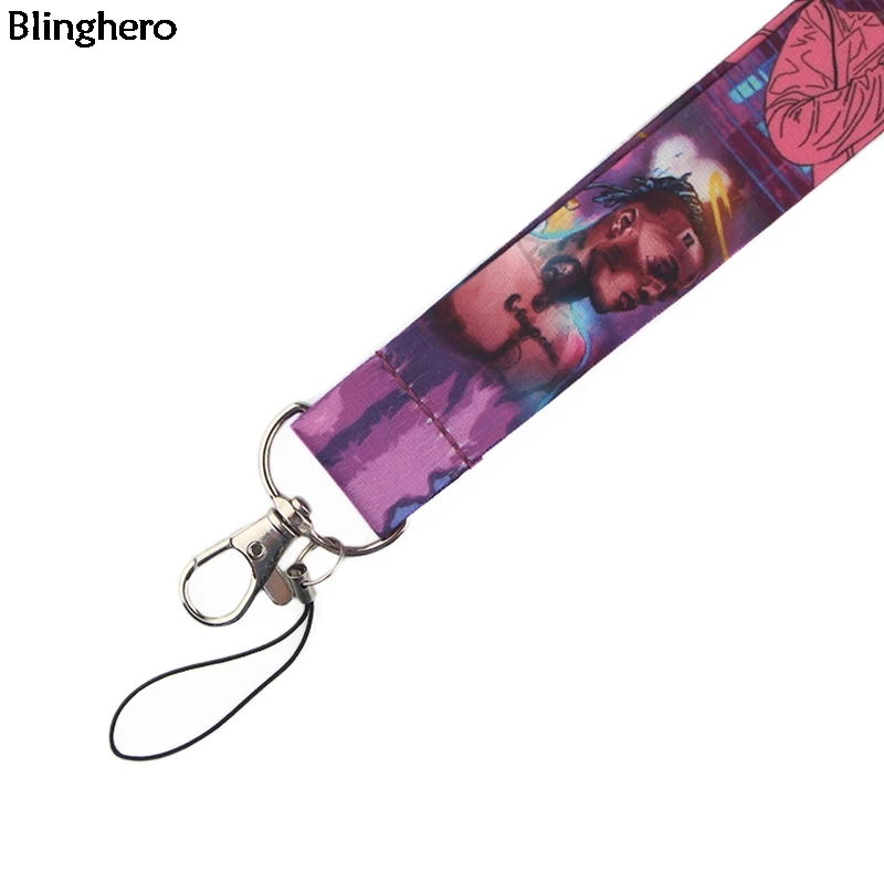 10 шт./лот, Blinghero Cool Lil Peep Lanyard, держатель для телефона, ID бейджа, Модные Винтажные ремни на шею, ключи, ремешки для друзей, BH0170
