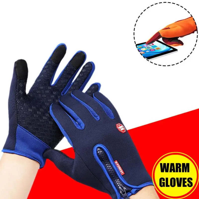 Outdoor Fishing Waterproof Mens Gloves  Women Sport Ridding Skiing Windproof Breathable Non-Slip Gloves Lady Ski Thermal