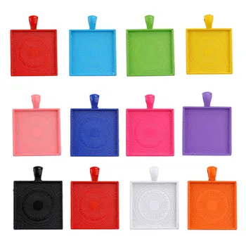 

10PCS 25mm Square Cabochon Pendant Base Charms DIY Jewelry Making For Pendant Necklace Crafts Findings Handmade Accessories JUYA