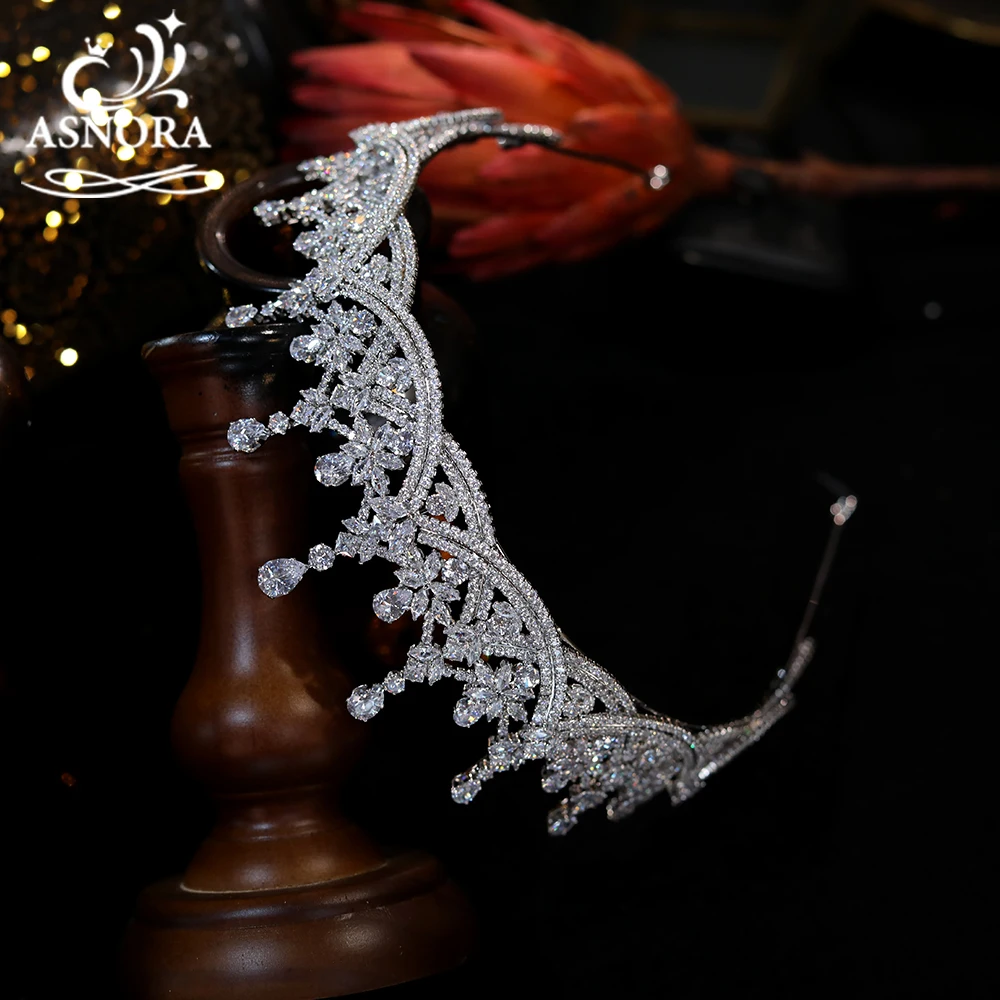 Asnora crystal headband crown tiar