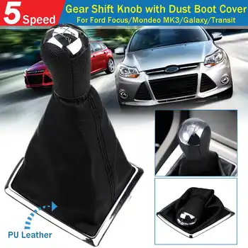 

Car 5 Speed Gear Shift Knob Gaiter Boot Dust Cover For Ford Focus 2 MK2 Mondeo MK3 C-MAX S-MAX Mustang Galaxy Fiesta MK6 Transit
