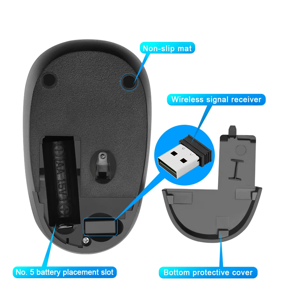 Rocketek USB беспроводная мышь 2,4G 1600 dpi 3 кнопки эргономичная Для imac pro macbook ноутбук ПК оптическая мини мышь Бесшумная