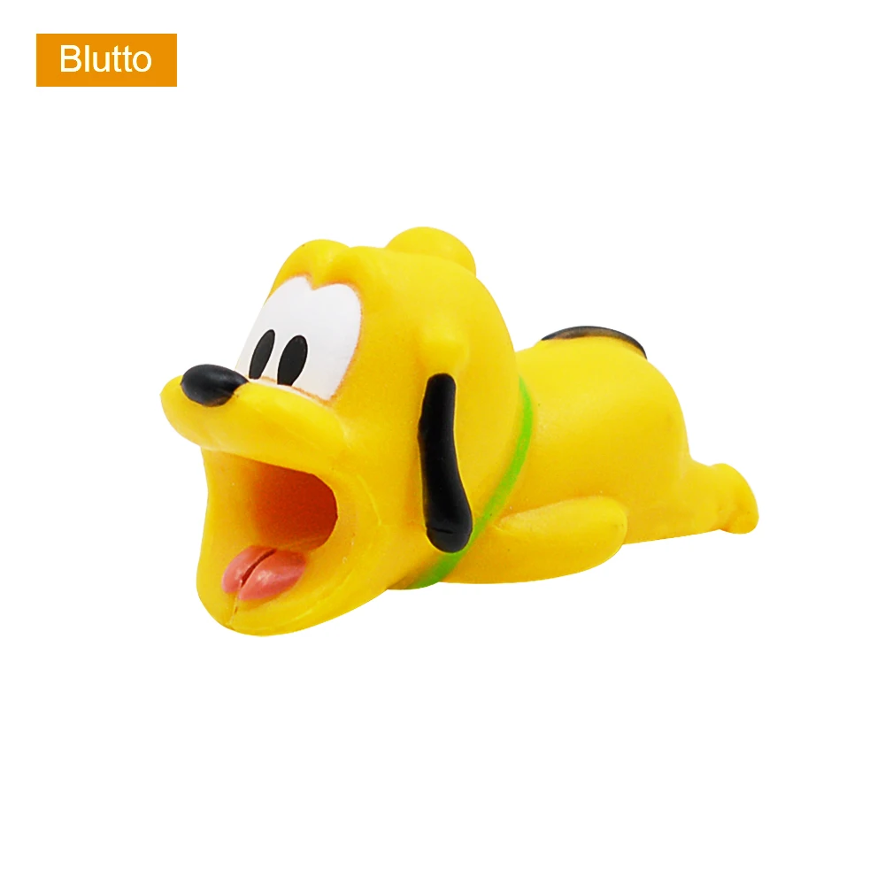 Cute Animal Cable Bite Protector For Iphone Stitch Dog Hulk Anime Cartoon Funny Cable Biter Phone Holder Buddies Accessories - Цвет: Blutto