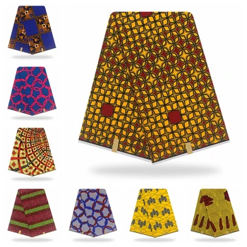 

High Quality African pagne Wax Veritable African Real Guaranteed pagne Wax Veritable Wax Print 6Yards/Lot For Ankara Women Dress