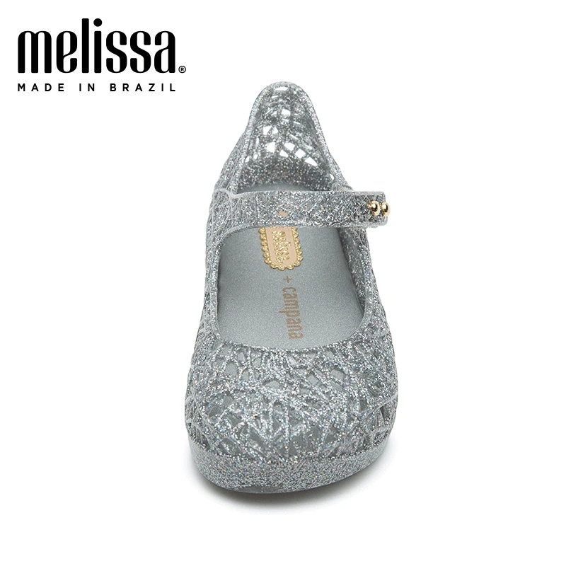 Mini Melissa Campana Crochet Princess Girl Jelly Shoes Sandals 2020 New Baby Shoes Soft Melissa Sandals For Kids Non-slip