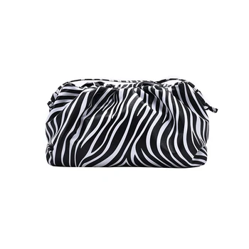 

Women Cloud Chain Shoulder Bags Zebra Cow Animal Pattern Evening Party Pouch 2020 Popular Female Underarm Handbag Clutches