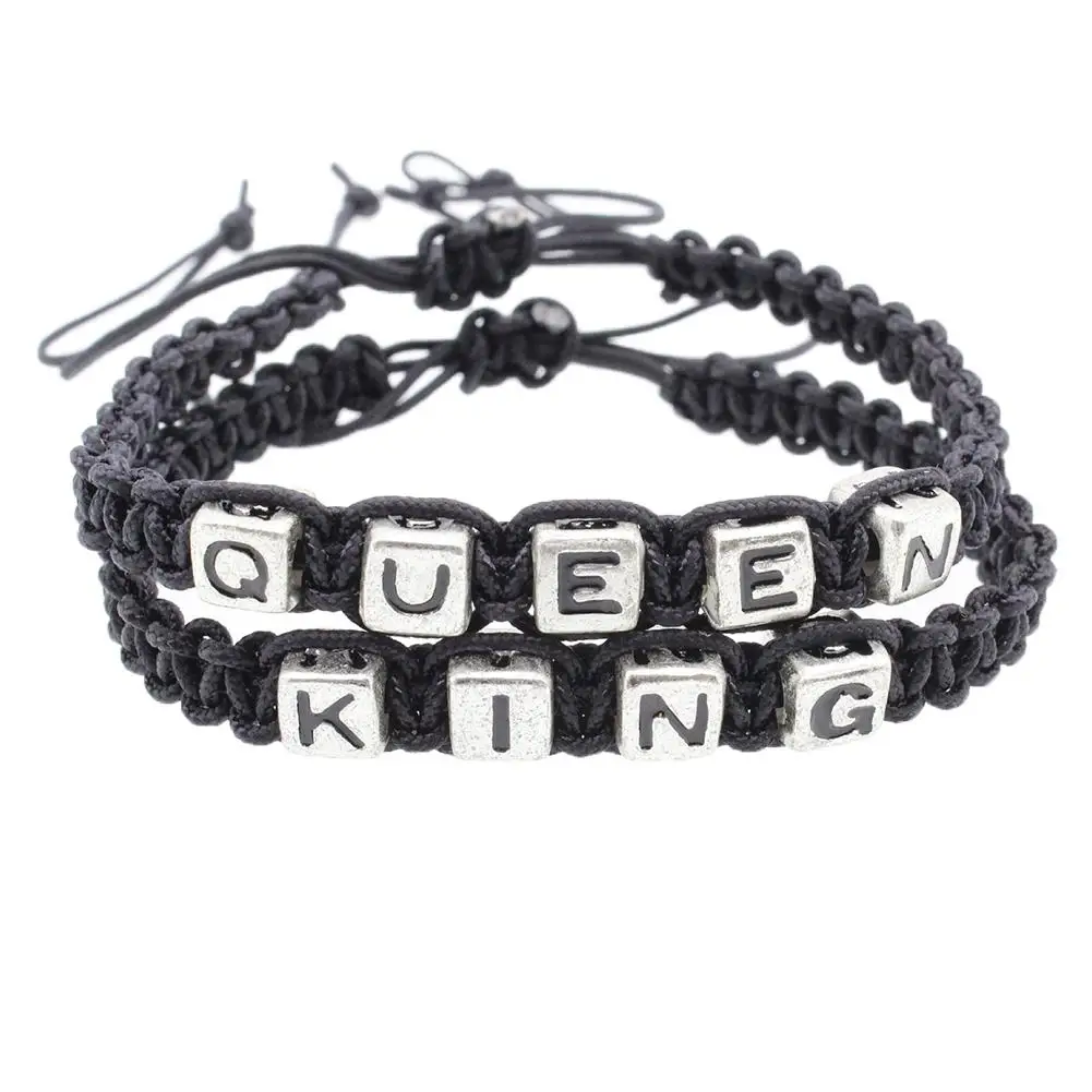 2 шт./компл. унисекс Мода Винтаж в богемном стиле панк уникальный дизайн KING QUEEN