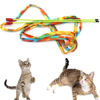 

Interactive Cat Toys Pet Supplies Play Cat Stick Training Palying Attract Entertain Cat Stick With Wand Plush Strip Game For Cat