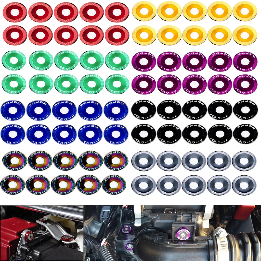 10Pcs M6 x 20 Headlights Bumpers Fender Washers Kit Bolt Screw Engine Black Color Fit For HONDA | Автомобили и мотоциклы