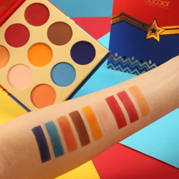 

Bright9-color Matte Shimmer Eyeshadow Palette Creative Artistic Color Waterproof Smudge-proof Long-lasting Colorfast N