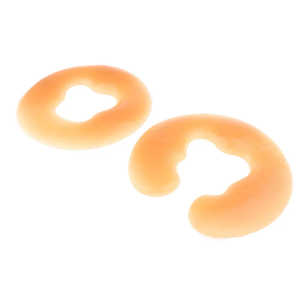 

2 Pieces Silicone Face Cushion Massage Face Pad Round and U-shaped Pillow for Neck Pain Relief Facial Skin Care Tool