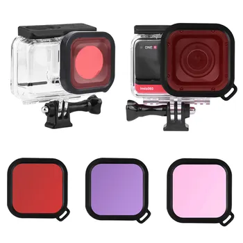 

Diving Color Lens Filter Housing Case for Insta360 ONE R 4K LEICA Edition Waterproof Snorkel Action Camera Filters Accessories