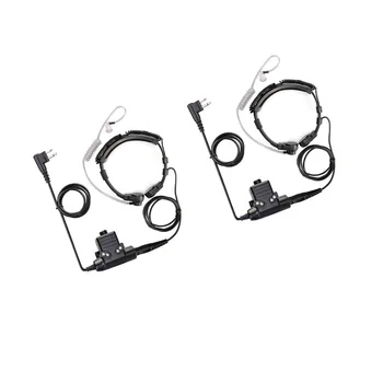 

2X Throat Mic Walkie Talkie Earpiece Covert Acoustic Tube Headset for Motorola CLS1413 CLS1450 CLS1450C CLS1450CB Two Way Radio