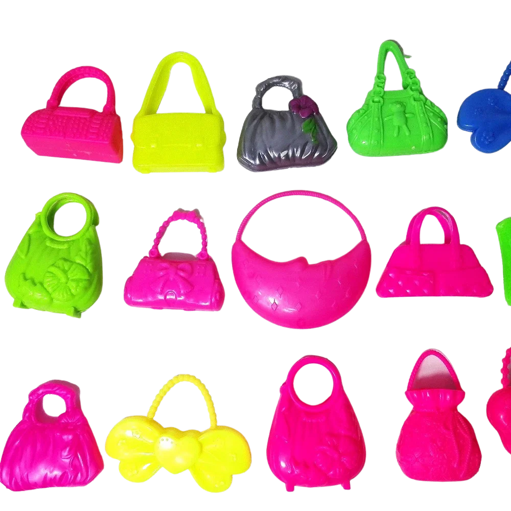 8 Pcs mix styles doll bags accessories toy colorized fashion morden bagsR_yk 