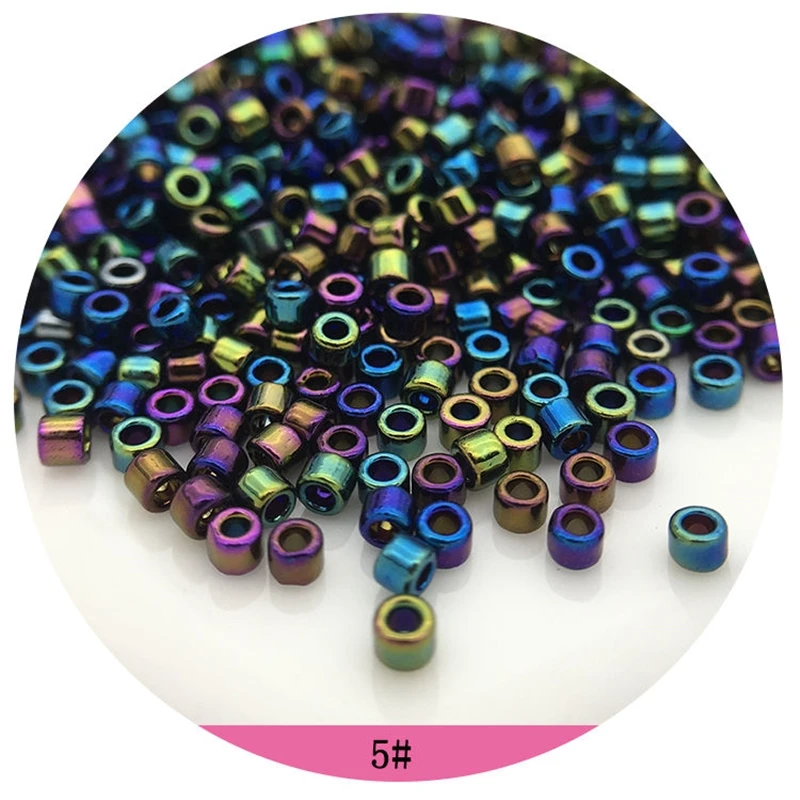 600Pcs 2mm Delica Glass Beads AB Opaque Color Japanese Glass Spacer Seedbead For Jewelry Making Earrings Bracelet Diy Sewing 10g 