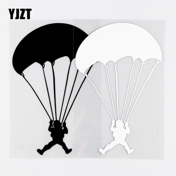 

YJZT 11X16.7CM Car Sticker Vinyl Decals Parachute Skydiving Extreme Sports Art Decor Black / Silver 10A-0253