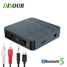 DISOUR 2 в 1 беспроводной Bluetooth 5,0 аудио приемник передатчик для ТВ 3,5 мм AUX Bluetooth адаптер для наушников дома ТВ MP3 ПК