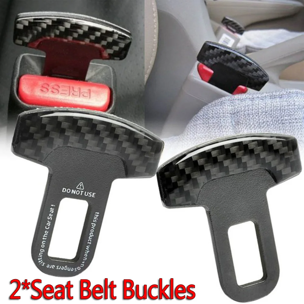 2pcs Car Seat Belt Clip Extension Plug Car Safety Seat Lock Buckle Seatbelt Clip Extender