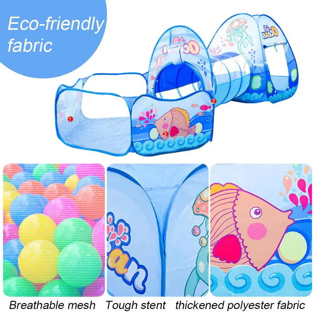  3pcs Set Play Tent Baby Toys Ball Pool For Children Tipi Tent Pool Ball Pool Pit Baby Tent House Cr