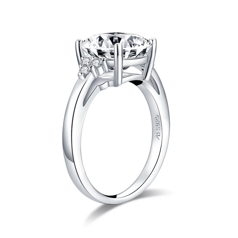 AINUOSHI, 925 пробы, серебро, 4.0ct, 4 зубца, с подушкой, срезанные, обручальные кольца, имитация бриллианта, серебряные обручальные кольца, ювелирные изделия, подарки