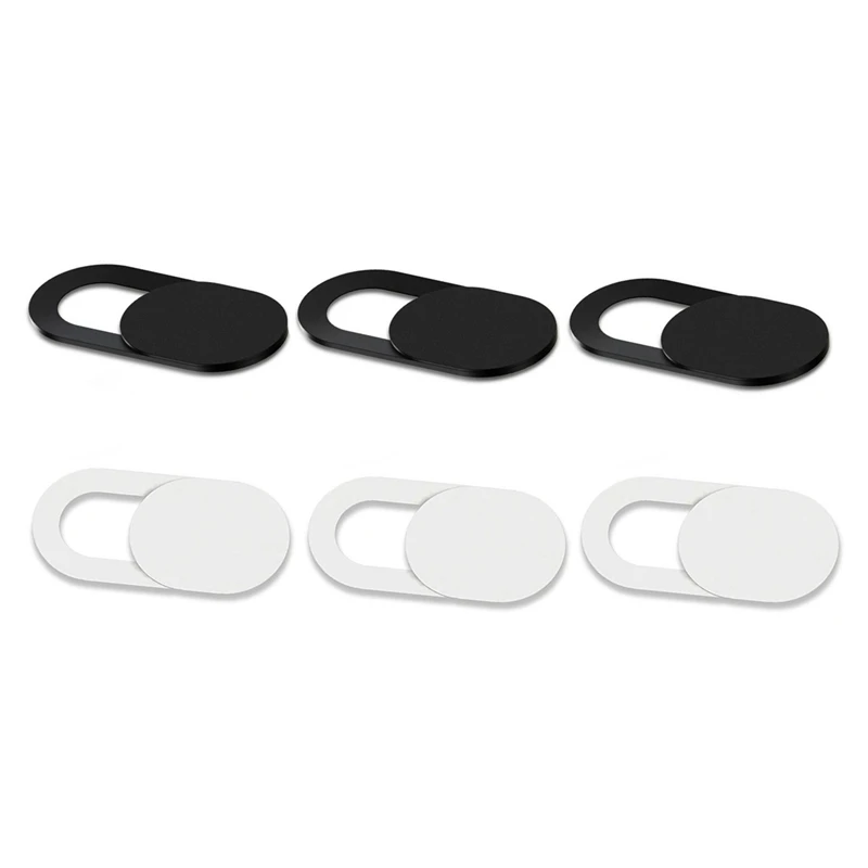 

6 Pcs Plastic Camera Shield Stickers Notebook PC Tablet PC Mobile Anti-Hacker Peeping Protection Privacy Cover , 3 Pcs White & 3