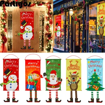

Merry Christmas Porch Door Banner Hanging Ornament Christmas Decoration For Home Xmas Navidad 2020 Happy New Year 2021