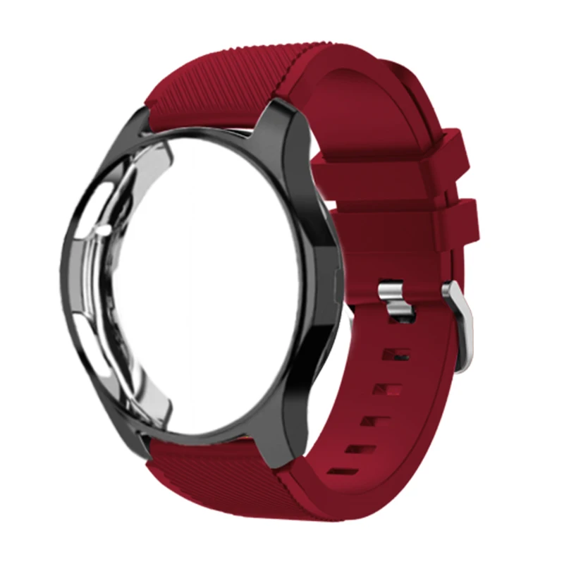 Ремешок+ чехол для samsung gear S3 Frontier S2 ремешок Galaxy watch 46 мм 42 м 22 мм ремешок для часов все вокруг защитные часы аксессуары 20