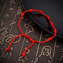 Браслет ручной работы Lucky Red String амулет 7 узлов защитная веревка