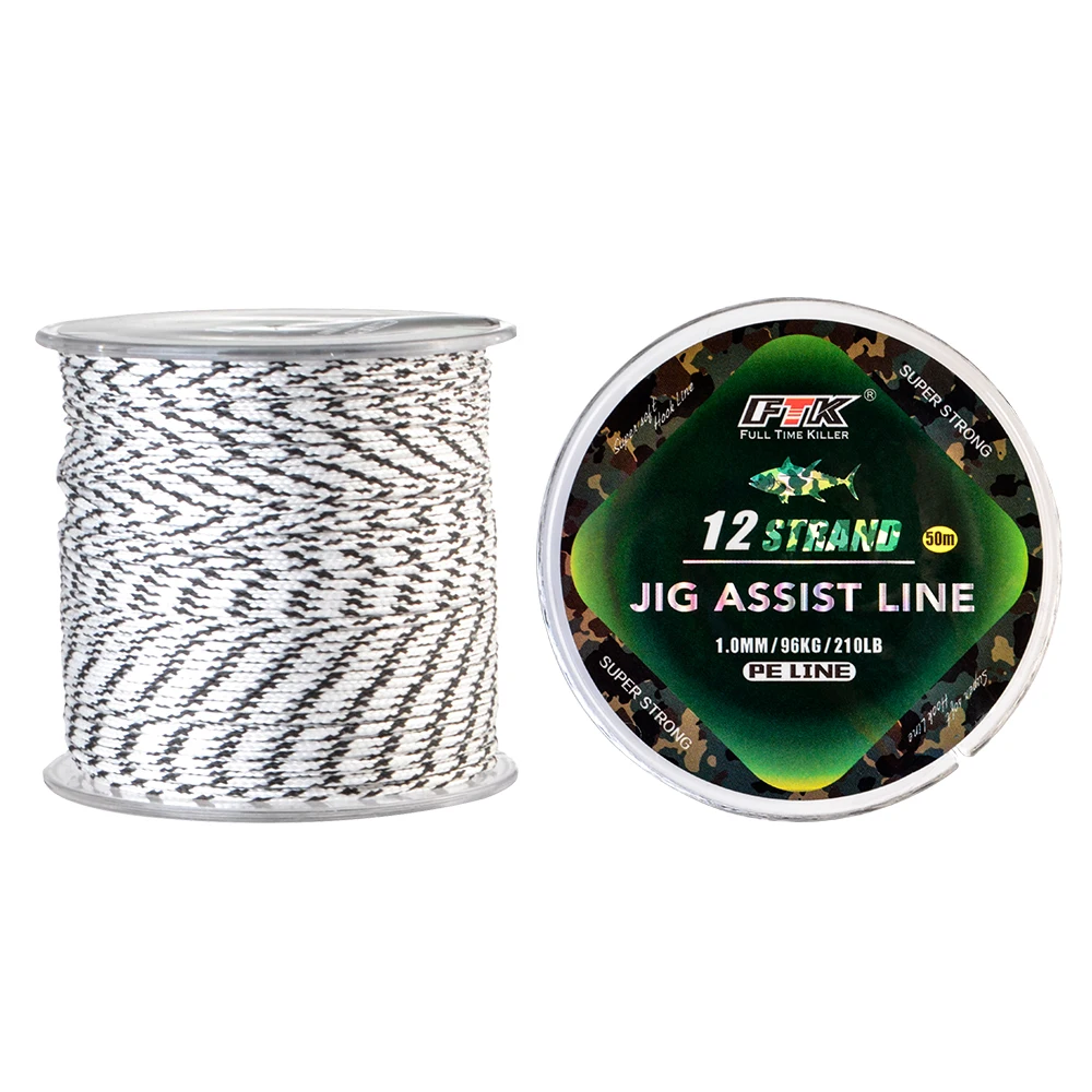 FTK 50M 12 Strands Jig Assist Braided fishing line Tackle King
