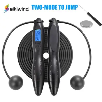 

Digital Counting Jump Rope with Calories Counter Timer Cordless Skipping Rope Indoor Fitness Exerciser Equipments Gym Training