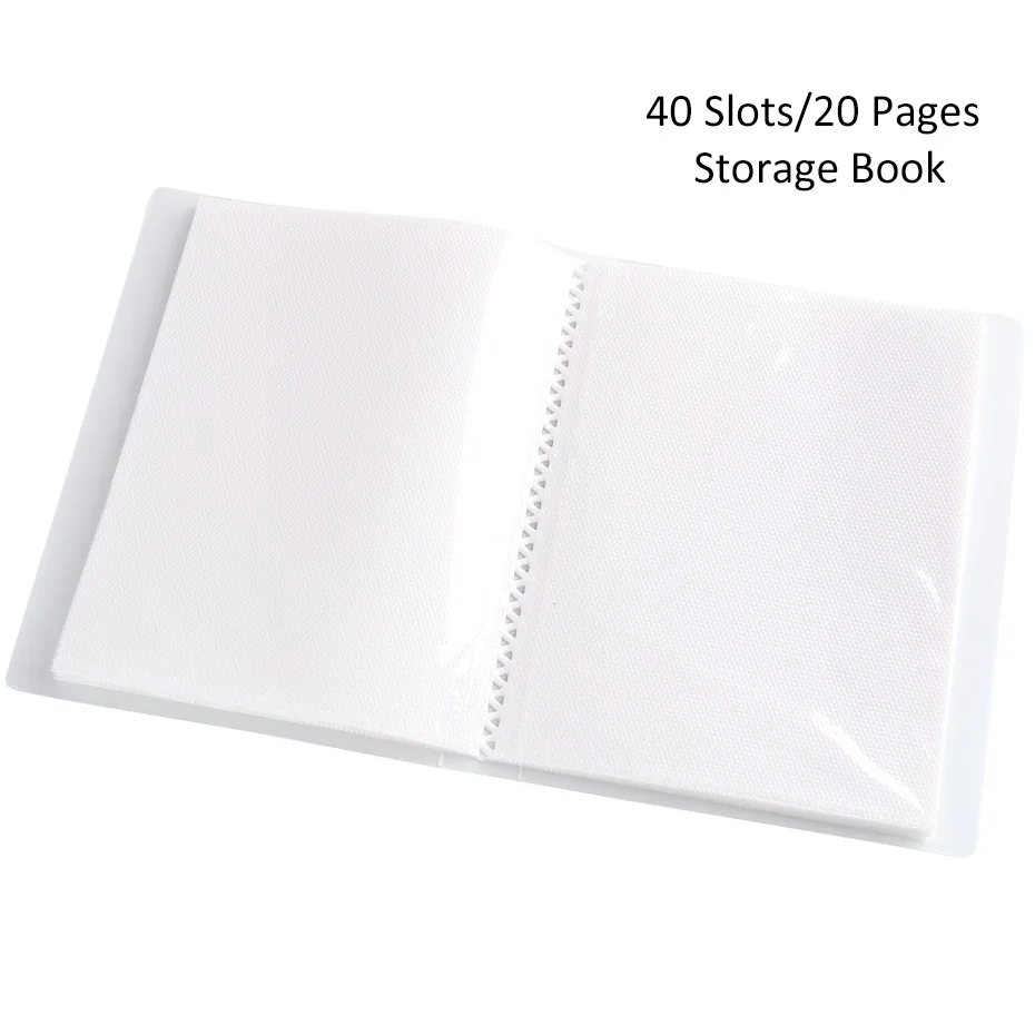 40 Yuvaları Tırnak Etiket Depolama Kitap Nail Art Etiketler Çıkartmaları Tutucu Kutusu Ekran Fotoğraf Albümü Kart Paketi Çanta Durumda Manikür TR1991