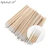 100 pcs Disposable Ultra-small Cotton Swab Lint Free Micro Brushes Wood Cotton Buds Swabs Eyelash Extension Glue Removing Tools ► Photo 1/6