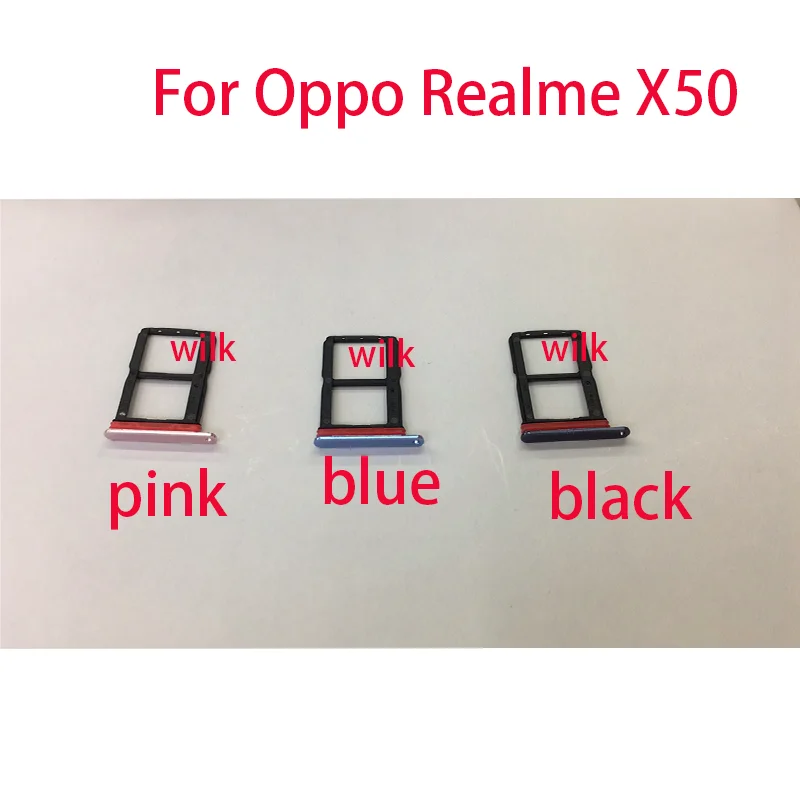 Новый Адаптеры для sim-карт Oppo Realme X50 Sim держатель карт лоток Слот Запчасти авто |