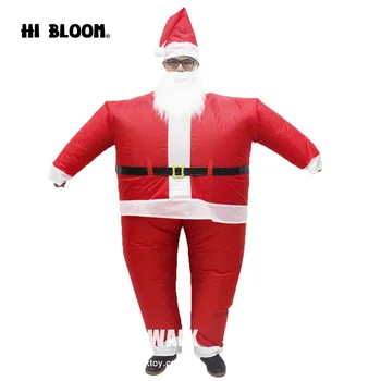 

New Santa Claus Inflatable Clothing Game Tricky Props Festive Holiday Christmas Active Atmosphere Costume For Adult & Kids