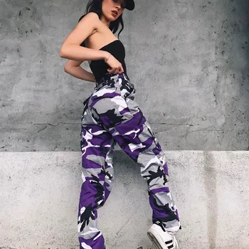 

Women Fashion Camouflage Pants Trousers Camo Sweatpants Women Pockets Harem Pants Long Pants Female Casual Streetwear Pants
