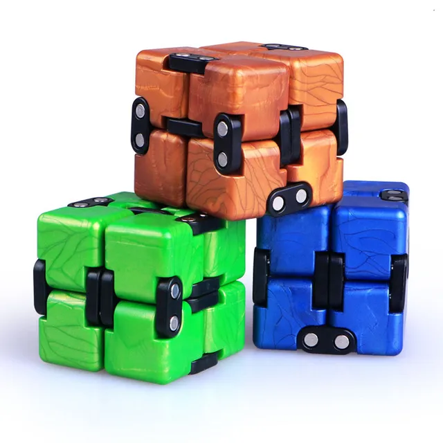 Creative Decompression Unlimited  Cube Solid Color Puzzle Smooth Fun Infinity  Cube Toy Funny Hand Game Fidget Toys 4