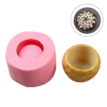 

Durable DIY Cactus Flowerpot Pot and Planters Cement Succulent Plants Planter Non-toxic Silicone Nursery Pots Desk Ornament