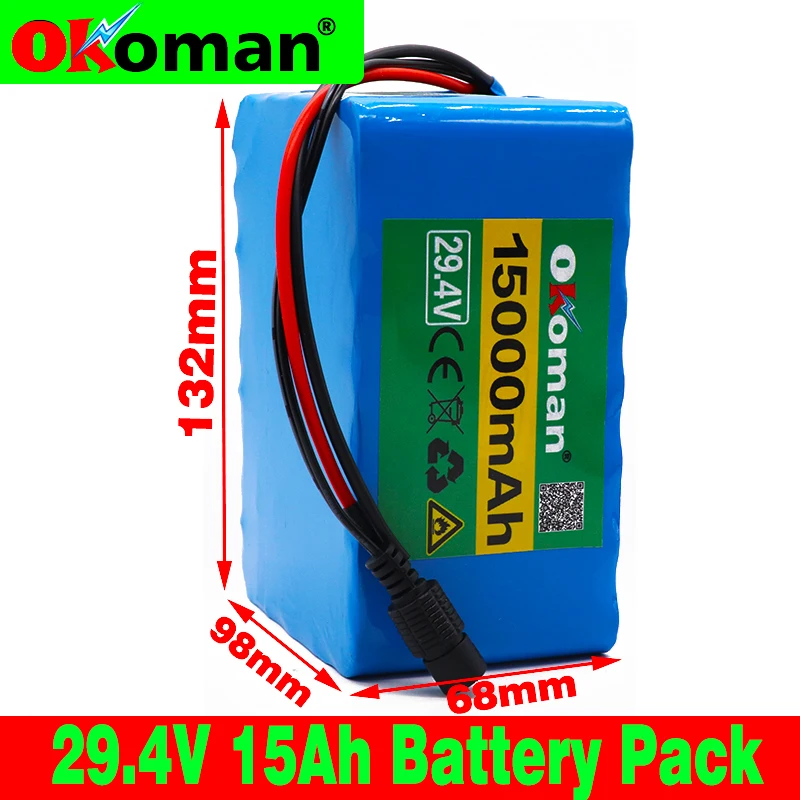 Okoman 7S5P 24 В 15Ah аккумулятор 250 Вт 29 4 15000 мАч литий-ионный подходит для инвалидных