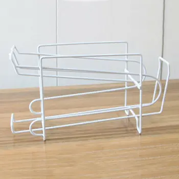 

Cans Storage Dispenser Rack Iron White Kitchen Bar Soda Water Beverage