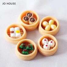 

JO HOUSE Imitation Steamed Dumplings 1:12 1:6 Dollhouse Minatures Model Dollhouse Accessories