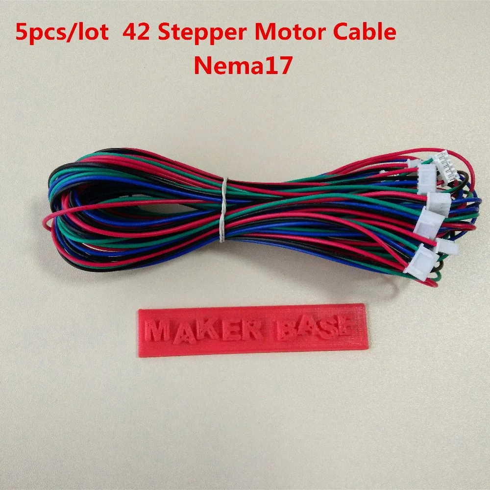 Nema 17 шаговый двигатель кабель RepRap мотор проводка Dupont 4pin 6pin 42 провод двигателя XH2.54