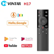 VONTAR H17 G20 голосовое дистанционное управление 2,4G Беспроводная воздушная мышь с ИК обучающим микрофоном гироскоп для Android tv Box Мини ПК