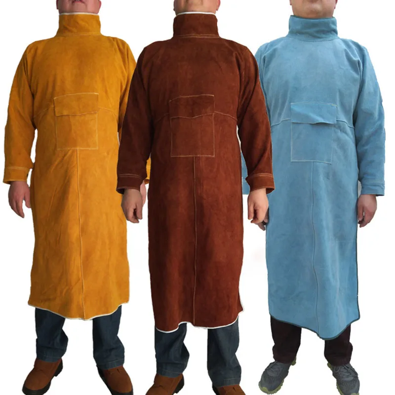 Cowhide Work Clothes Apron Welding Protective Clothing Heat and Fire Resistant Welders Safety Clothing  Welding Apron