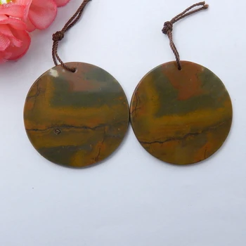 

Natural US Picture Jasper double hole Gemstone nugget Earring Bead,Fashion Earring Jewelry,35x2mm,11.9g
