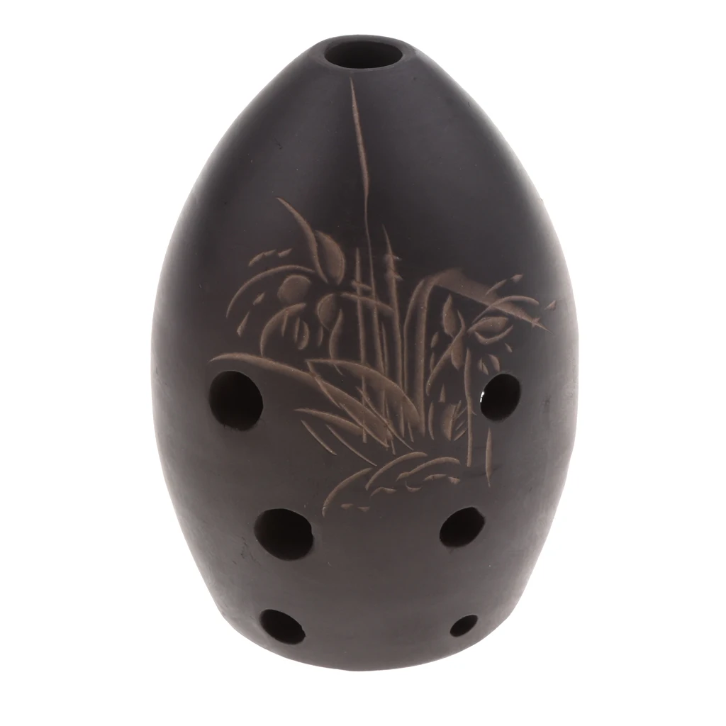 Chinese Clay Ocarina 8 Holes Xun Musical Instrument for Crafts Decoration