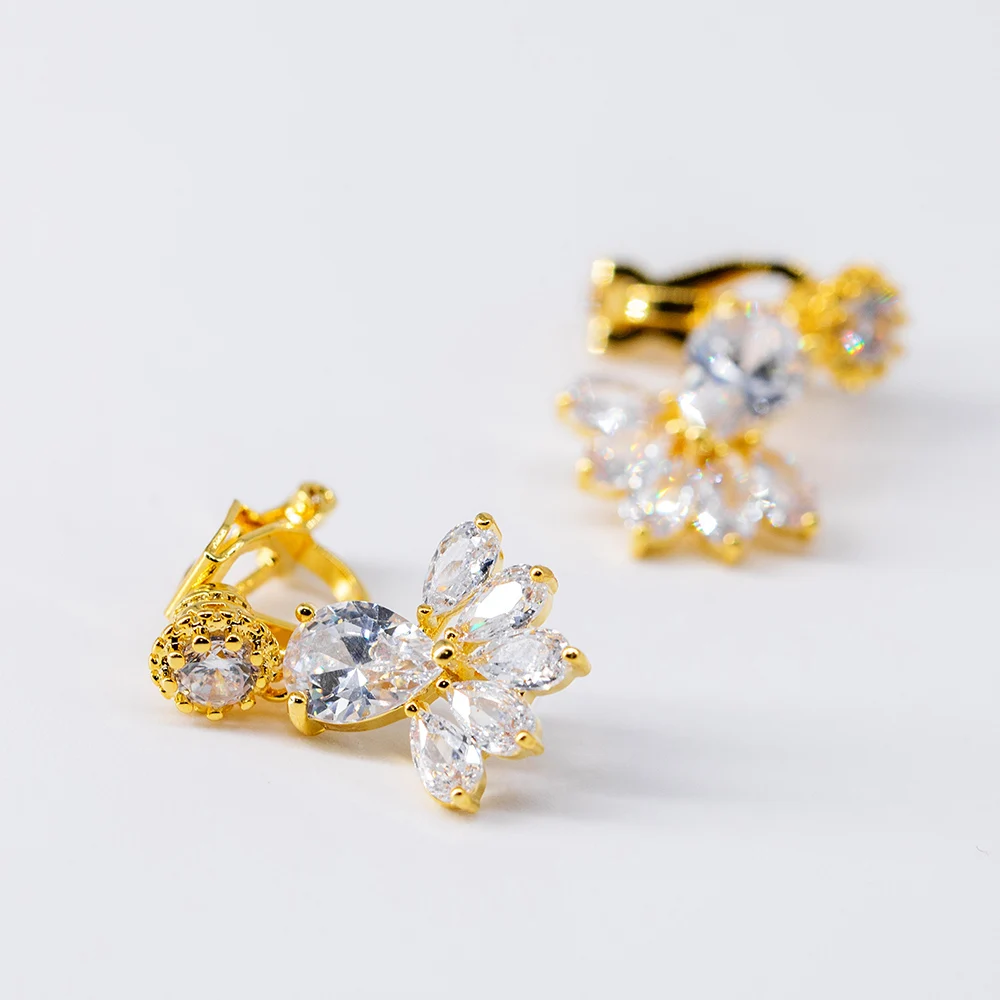 Прозрачные висячие серьги Marquise из циркона, ювелирные изделия для женщин, модные дизайнерские серьги-клипсы с кубическим цирконием, подарки