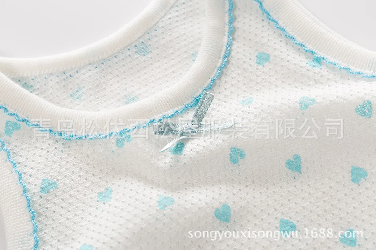 Принт Mian House-дышащий сетчатый полый детский эластичный жилет Базовая рубашка освежающий тонкий для мужчин и женщин
