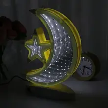 3D туннельный зеркальный светильник s звезда и Луна USB ночной Светильник Светодиодный настенный Настольный светильник для спальни вечерние(белый светильник