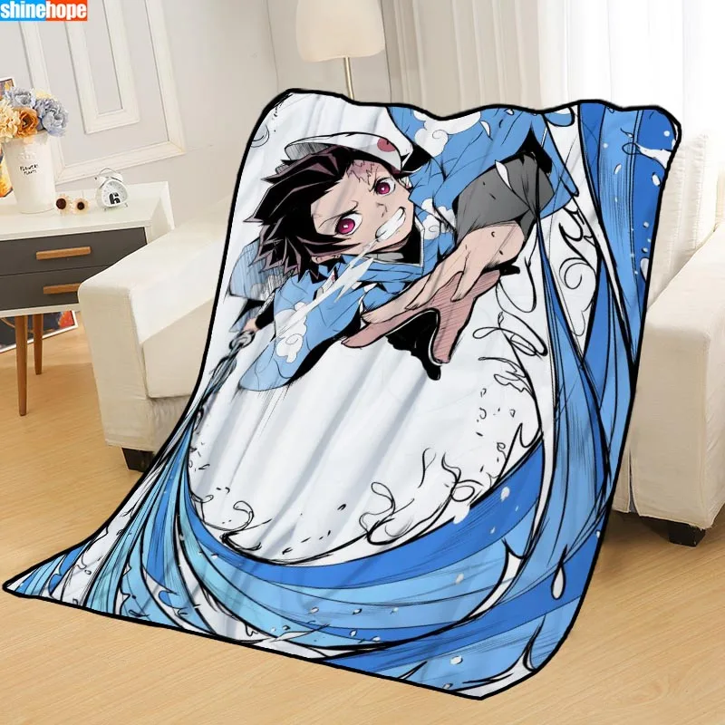 Новое поступление Kimetsu без Yaiba Одеяло с детским принтом, с мягким ворсом, Одеяло на главном/софа/Офисная Портативный Дорожный Чехол Одеяло - Цвет: Blanket 6