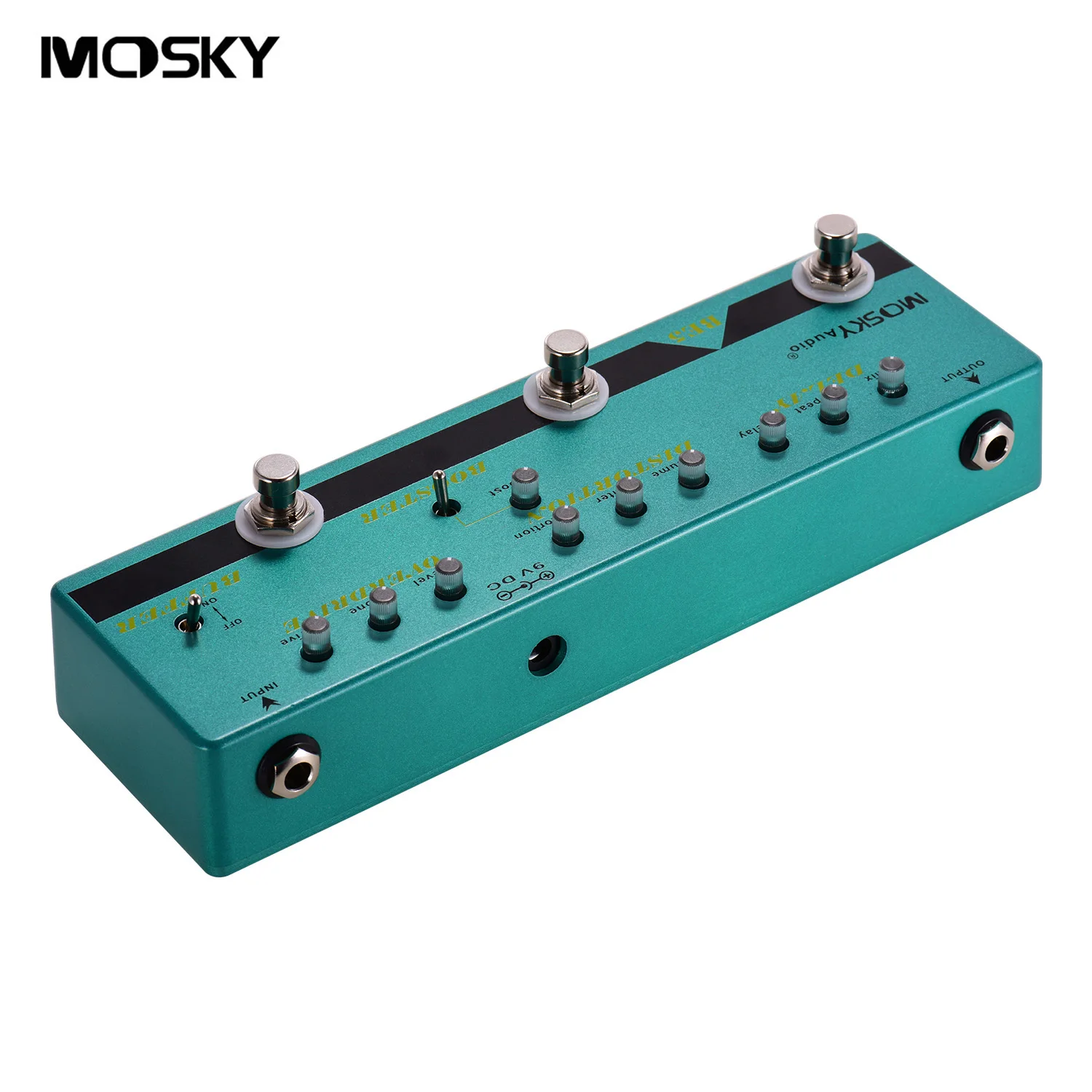 Педаль с несколькими эффектами MOSKY BE5 5-в-1 для гитары задержка + искажение